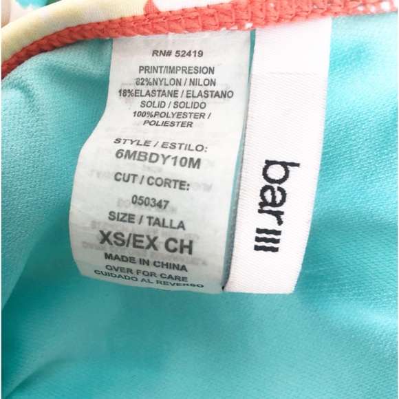 BAR III one piece swimsuit monokini XS NWT - Picture 8 of 8